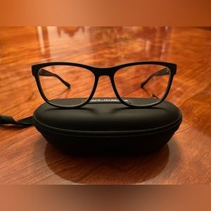 Dolce and Gabbana matte black eye glasses (used)
